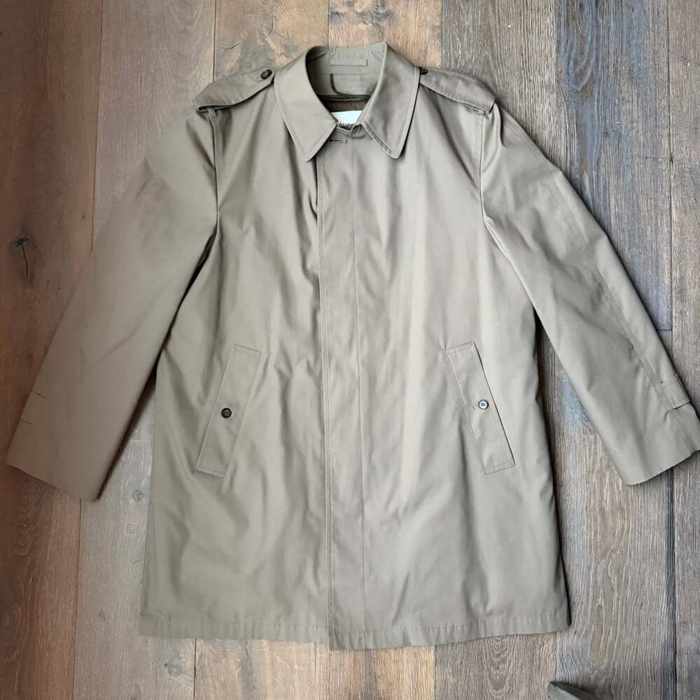 Vintage London Fog Car Coat by Wamsutta w Removable Thinsulate Tan ~ Size 42R